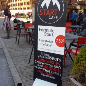 Chevalet stop trottoir Start Café