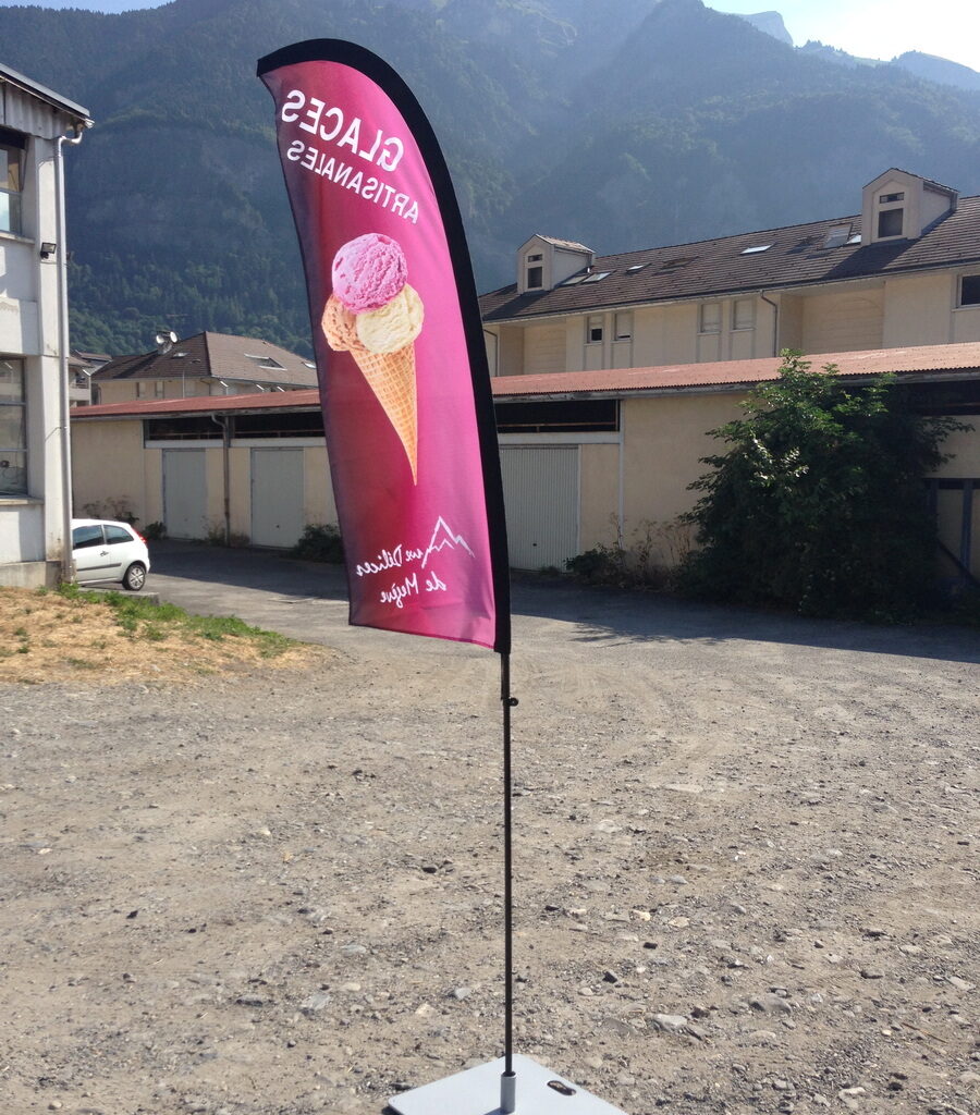 Drapeau aux délices de Megève