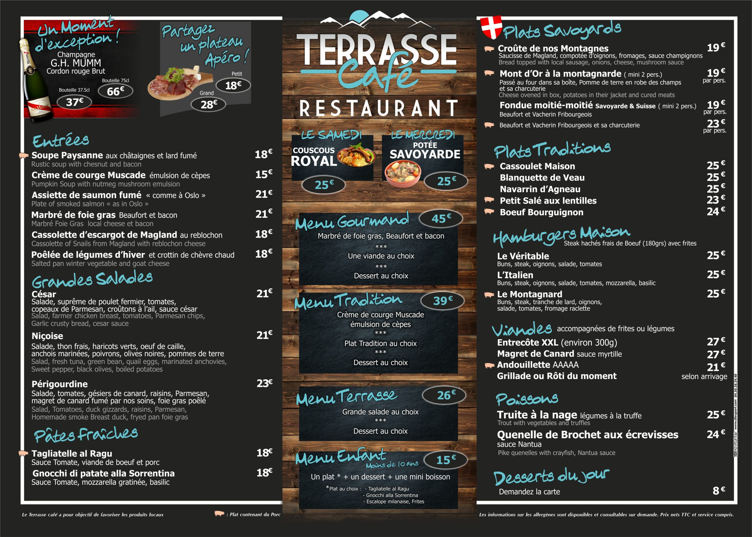 Terrasse Café-Set de Table