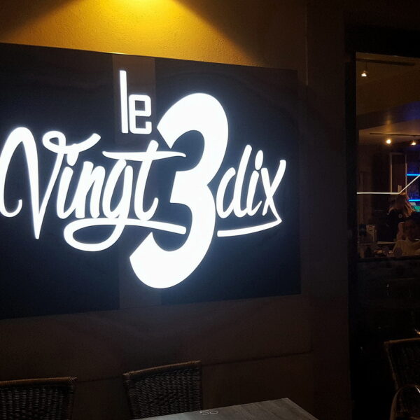 Enseigne Lumineuse Le Vingt 3 dix