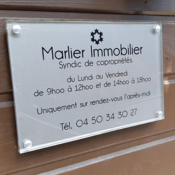 Plaque marlier immobilier