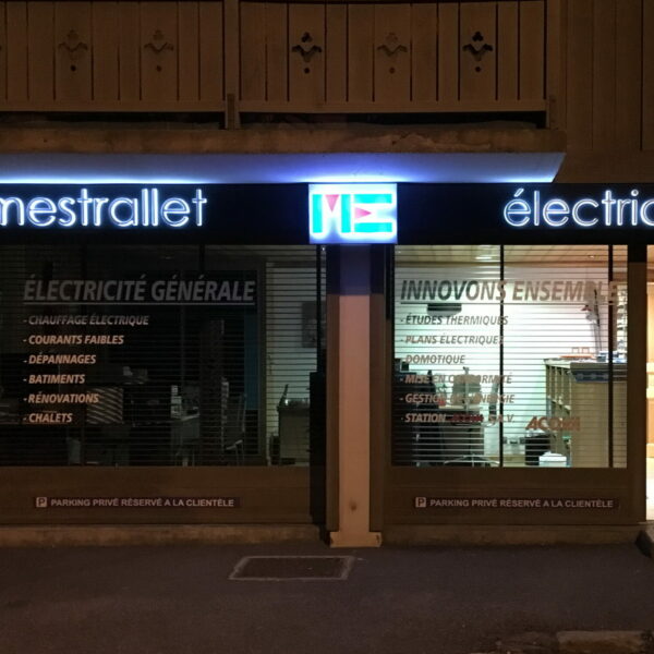 Enseigne lumineuse Mestrallet électricité