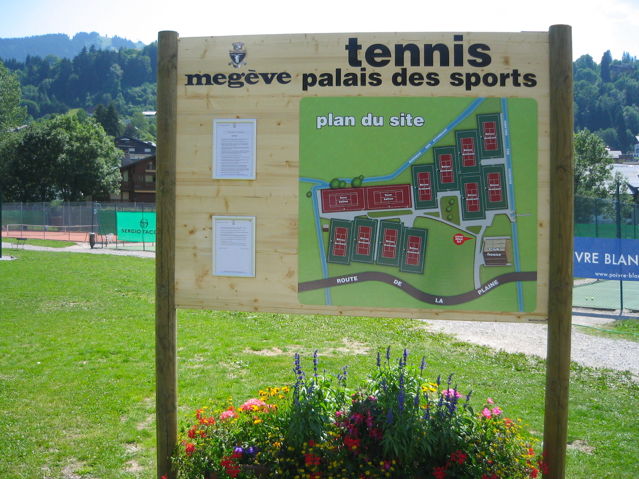 Plan Tennis Palais des sports Megève