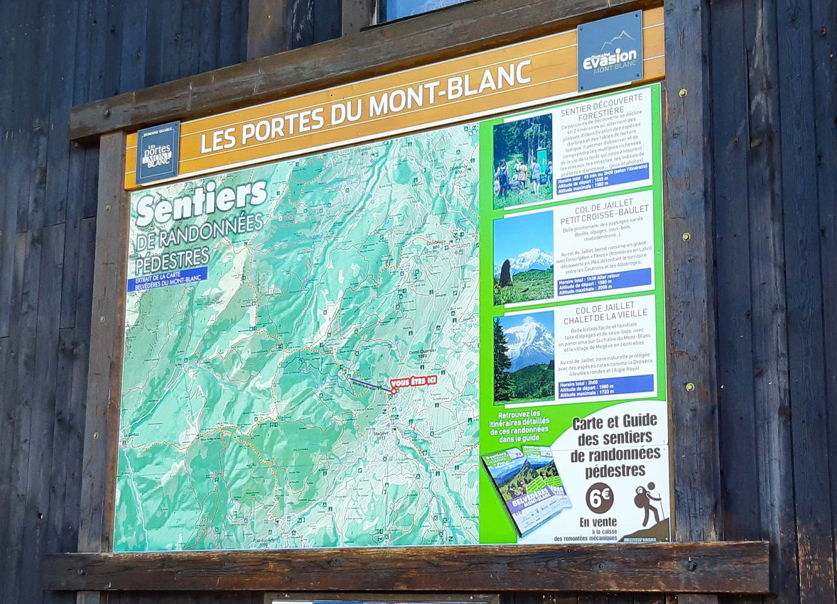 Les portes du Mont-Blanc plan de piste