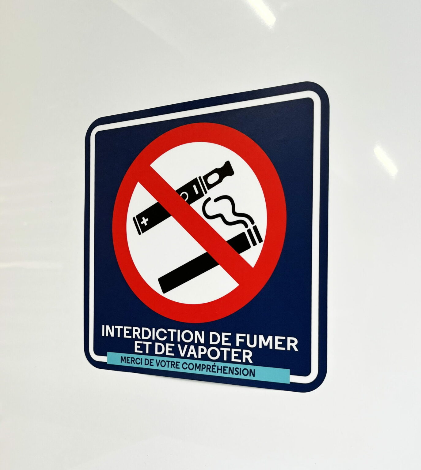 Autocollant 'Interdit De Fumer' 25x25cm - Avec Lamination, Qualité Pro