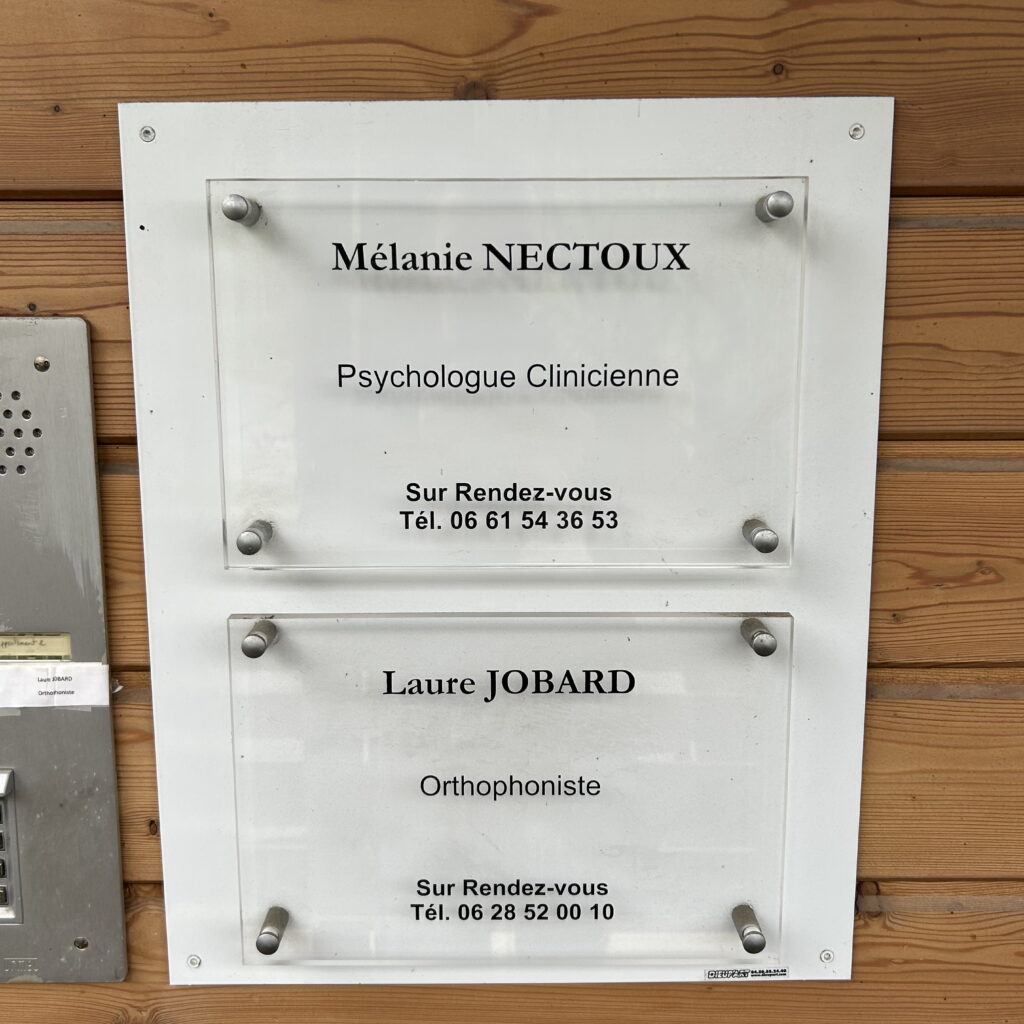 plaques professionnelles