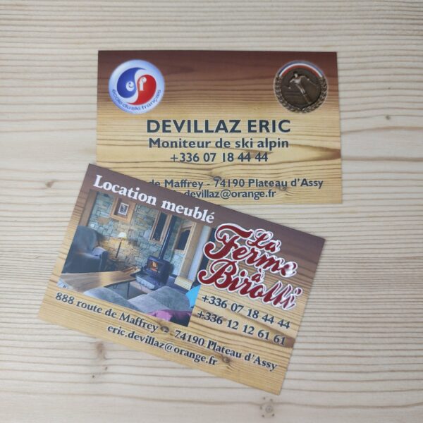 cartes de visites Eric Devillaz