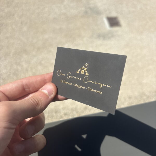 Carte de visite haut de gamme pour Croz Service Conciergerie