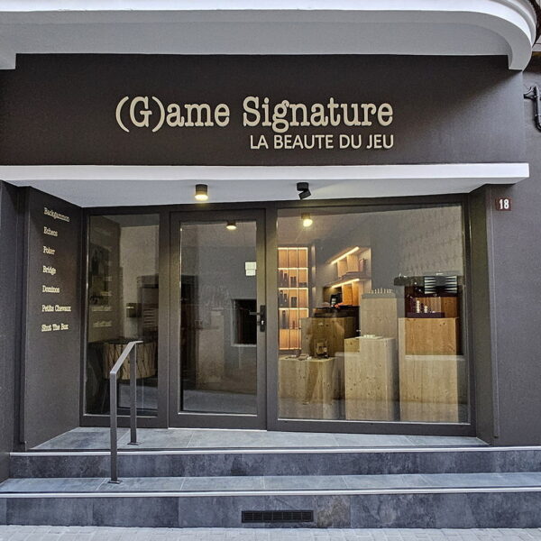 Une enseigne sur-mesure pour (G)ame Signature à Megève