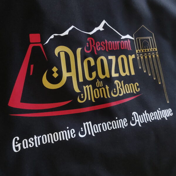 Marquage textile – Restaurant Alcazar du Mont-Blanc