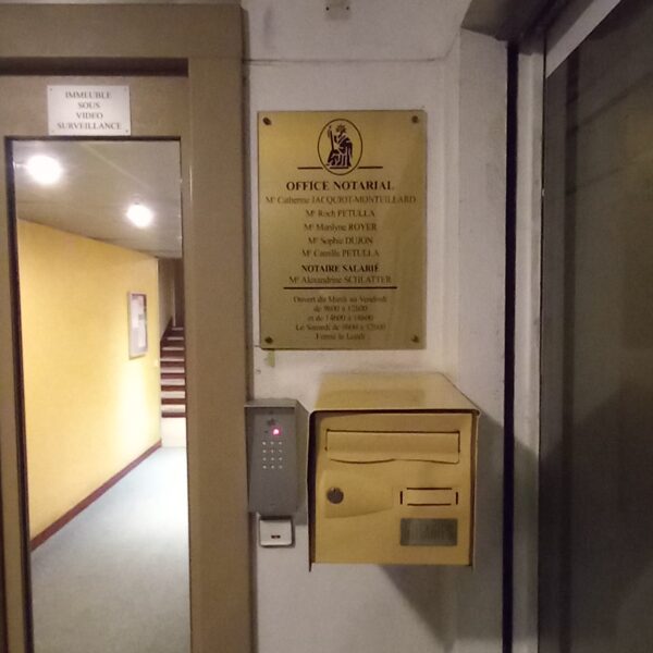 Plaques professionnelles Office Notarial Sallanches