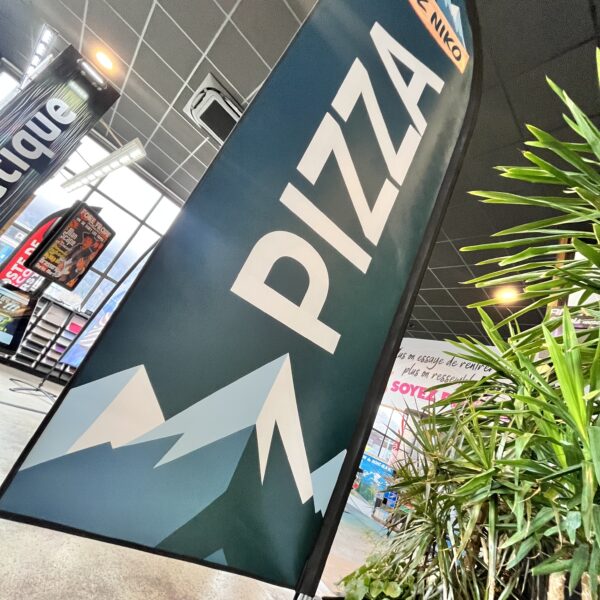 Oriflamme double face Chez Niko Pizzeria