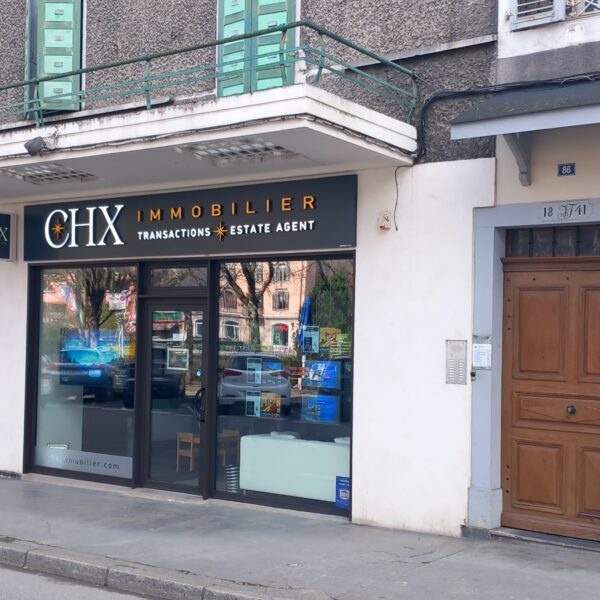 CHX Immobilier - Enseigne lumineuse à Sallanches