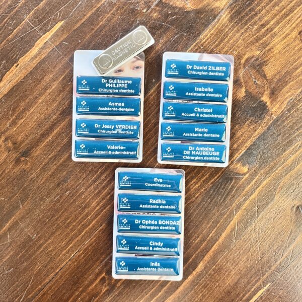 Badges nominatifs pour le Cabinet Kepler